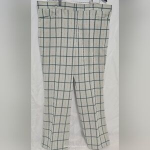 Vintagr Classic Cream Plaid Men’s Trousers - Green Windowpane Sears Canada Golf